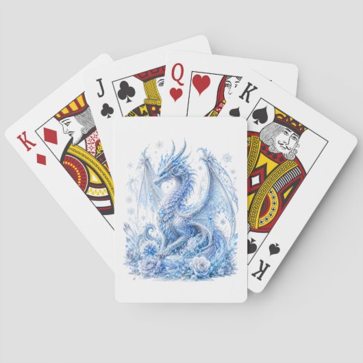 Majestätischer Eisdrache Spielkarten (Rückseite)