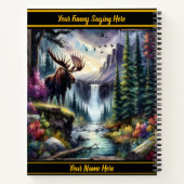 Majestätischer Elch am ruhigen Wasserfall bei Dämm Notizblock (Rückseite)