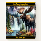 Majestätischer Elch durch einen ruhigen Wasserfall Notizblock (Rückseite)