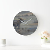Majestätischer Elch Große Wanduhr (Zuhause)