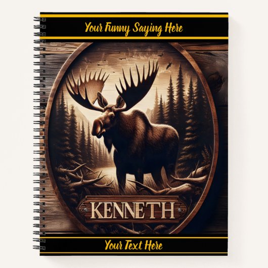 Majestätischer Elch in einer Waldkulisse Notizblock (Vorderseite)