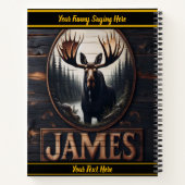 Majestätischer Elch in ruhiger Waldlage bei Dämmer Notizblock (Rückseite)