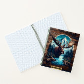 Majestätischer Elch in ruhiger Wildnis am Fluss Notizblock (Innenseite)