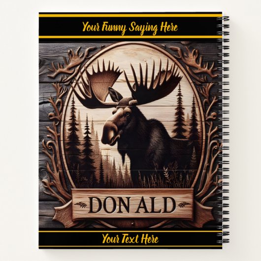 Majestätischer Elch in rustikale Kabinendekor geme Notizblock (Rückseite)