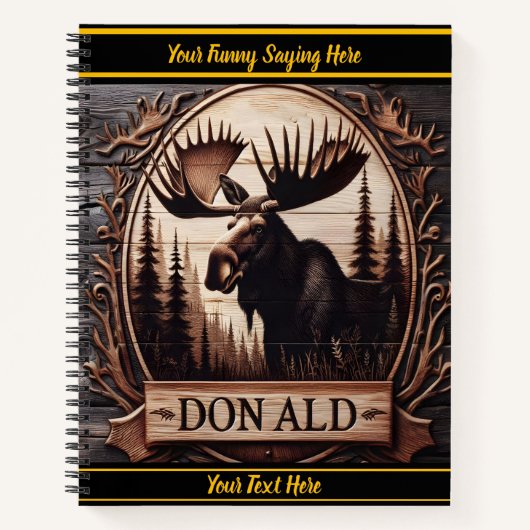 Majestätischer Elch in rustikale Kabinendekor geme Notizblock (Vorderseite)