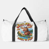 Majestätischer Elch mit einem Fisch: Duffle Bag (Vorderseite)