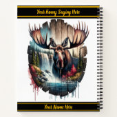 Majestätischer Elch stehend in der Nähe eines Wass Notizblock (Rückseite)