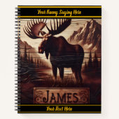 Majestätischer Elch stehend stolz in der Wildnis Notizblock (Vorderseite)