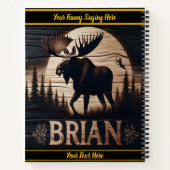 Majestätischer Elch stehend unter einem Mondlicht Notizblock (Rückseite)