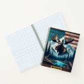 Majestätischer Elch vor einer ruhigen Alpenkulisse Notizblock (Innenseite)