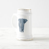 Majestätischer Elefant Bierglas (Vorderseite Links)
