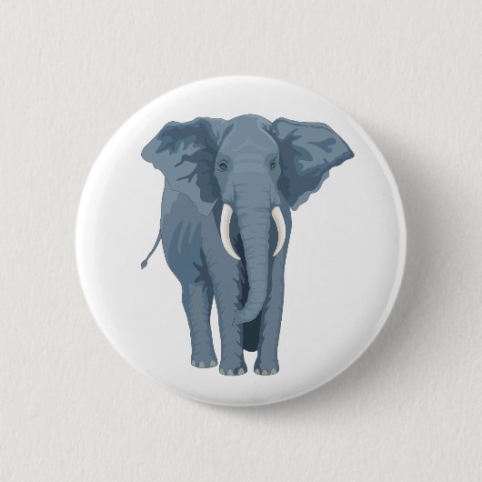 Majestätischer Elefant Button (Vorderseite)