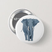 Majestätischer Elefant Button (Vorne & Hinten)