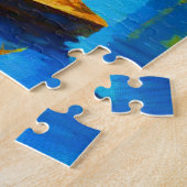 Majestätischer Elefant in Blau Puzzle (Seite)