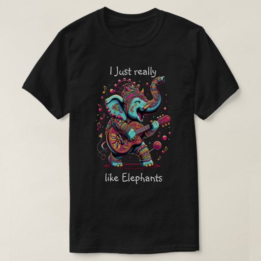 Majestätischer Elefant mit lebendigen Stammesdesig T-Shirt (Design vorne)