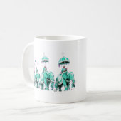Majestätischer Elefanten-Mandala Kaffeetasse (Vorderseite Links)