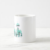 Majestätischer Elefanten-Mandala Kaffeetasse (Mittel)