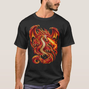 Majestätischer Feuriger Drache T-Shirt