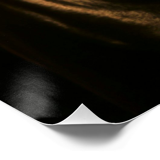 Majestätischer Fuchsbrauner Hengst im Dunkeln Poster (Ecke)