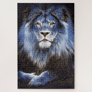 Majestätischer Funkel Löwe Puzzle