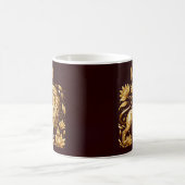 Majestätischer Goldener Löwe Kaffeetasse (Mittel)