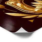 Majestätischer Goldener Löwe Poster (Ecke)