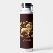Majestätischer Goldener Löwe Trinkflasche (Rückseite)