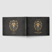 Majestätischer goldener Löwenkopf mit schwarzer Ma Gästebuch (Voll)