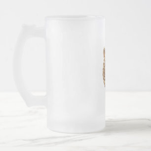 Majestätischer Grizzlybär-Frostglas-Bierkrug, Rega Mattglas Bierglas