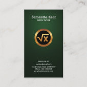 Majestätischer grünes visitenkarte (Vorderseite)