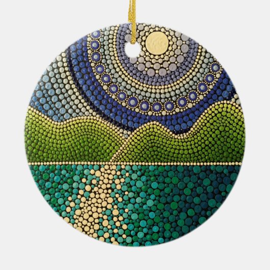 Majestätischer Himmel Keramikornament (Hinten)