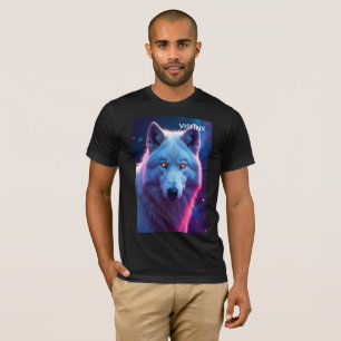 Majestätischer Himmelweißer Wolf mit leuchtenden A T-Shirt
