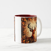 Majestätischer Hirsch Herbstwald Tasse (VorderseiteRechts)