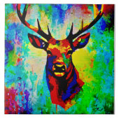 Majestätischer Hirsch - Proud Stag Fliese (Vorderseite)