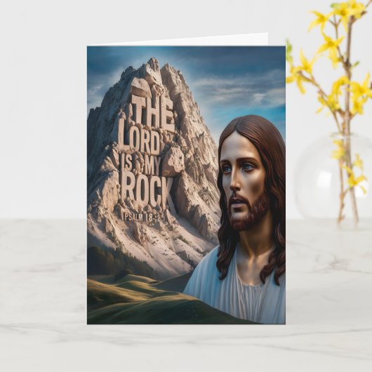 Majestätischer Jesus: Wächter des Berges Karte (Gelbe Blume)