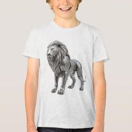 Majestätischer keltischer Silberlöwe mit aufwendig Tri-Blend Shirt