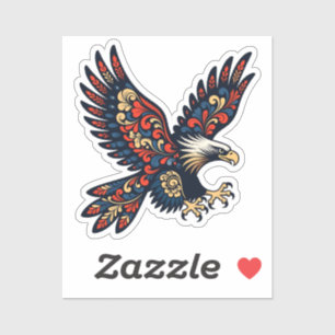 Majestätischer landender Adler - Boho-Stammeskunst Aufkleber