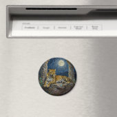 Majestätischer Leopard auf Klippenvorsprung Magnet (In Situ (Geschirrspüler))