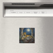 Majestätischer Leopard auf Klippenvorsprung Magnet (In Situ (Geschirrspüler))