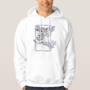 Majestätischer Leopard - Lavendelfarbene Tinten-Ku Hoodie