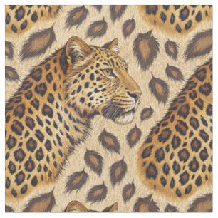 Majestätischer Leopardenprint - Exotisches Tiermus Stoff