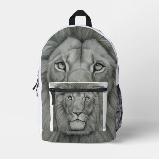 Majestätischer Löwe Bedruckter Rucksack (Vorderseite)