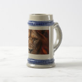 Majestätischer Löwe  Bierglas (VorderseiteRechts)