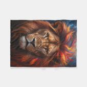 Majestätischer Löwe  Fleecedecke (Vorderseite (Horizontal))
