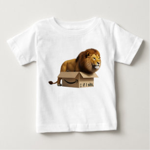 Majestätischer Löwe in kleiner Pappschachtel Lusti Baby T-shirt