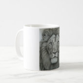 Majestätischer Löwe Kaffeetasse (Vorderseite Links)