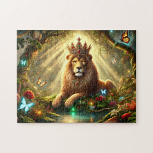 Majestätischer Löwe Prächtiger Dschungel Königlich Puzzle