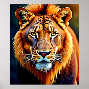 Majestätischer Löwe: Seele des wilden Königs Art Poster