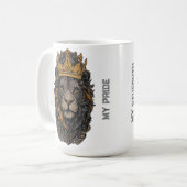 Majestätischer Löwenbecher Kaffeetasse (Vorderseite Links)