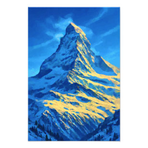 Majestätischer Matterhorn Ikonischer Alpengipfel Fotodruck